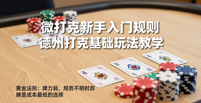 微扑克新手入门规则 德州扑克基础玩法教学
