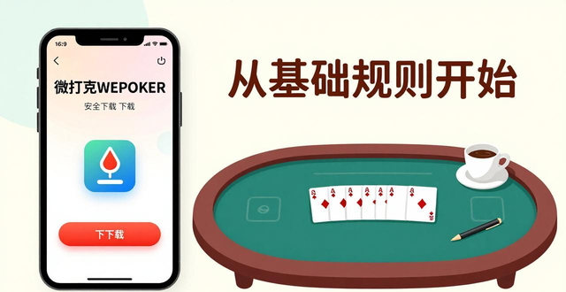 微扑克WEPOKER新手入门教学：安全下载安装步骤与德州扑克基础策略全攻略