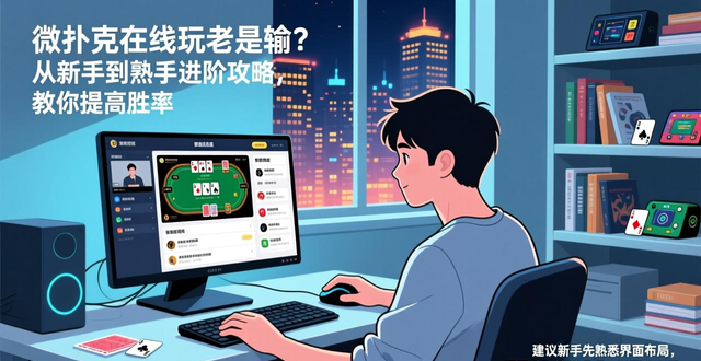 微扑克在线玩老是输？从新手到熟手进阶攻略，教你提高胜率