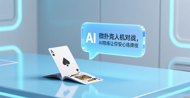 微扑克人机对战，AI陪练让你安心练牌技