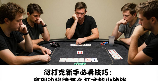 微扑克新手必看技巧：拿到边缘牌怎么打才能少输钱