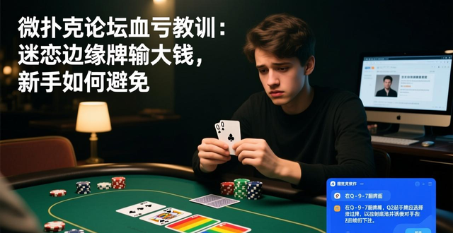 微扑克论坛血亏教训：迷恋边缘牌输大钱，新手如何避免