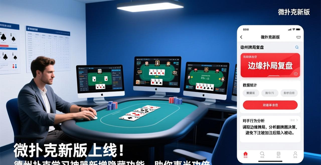 微扑克新版上线！德州扑克学习神器新增隐藏功能，助你事半功倍