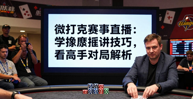 微扑克赛事直播：学德州扑克技巧，看高手对局解析