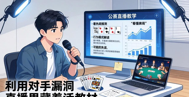 微扑克赛事直播教学 教你从看热闹到看懂牌局门道