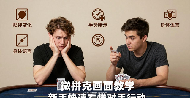 微扑克画面教学 新手快速看懂对手行动