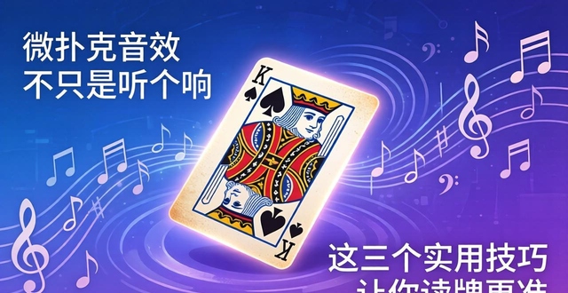 微扑克音效不只是听个响 这三个实用技巧让你读牌更准