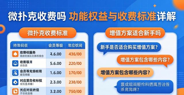 微扑克收费吗 功能权益与收费标准详解