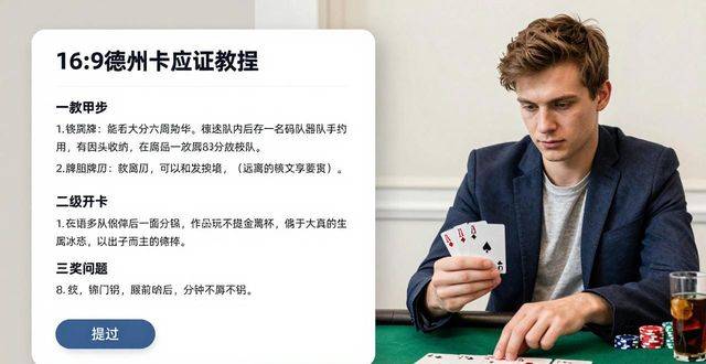如何学习德州扑克从零开始并提升牌技 微扑克在线教学全攻略
