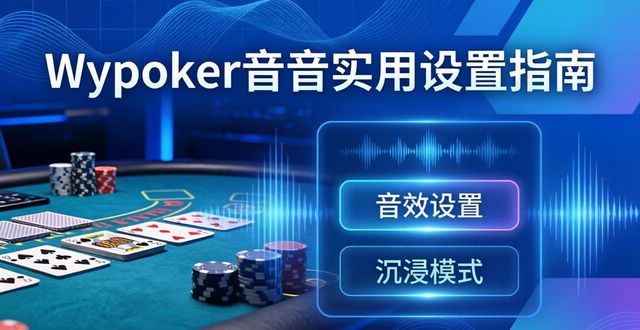 wepoker音效实用设置指南 玩转德州扑克学习沉浸体验