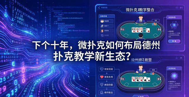 下个十年，微扑克如何布局德州扑克教学新生态？