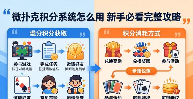 微扑克积分系统怎么用 新手必看完整攻略