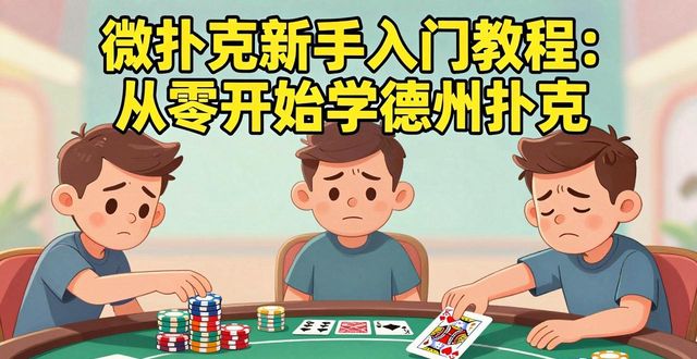 微扑克新手入门教程：从零开始学德州扑克