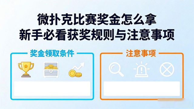 微扑克比赛奖金怎么拿 新手必看获奖规则与注意事项