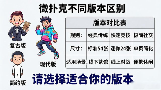 微扑克不同版本到底有什么区别 哪个适合你