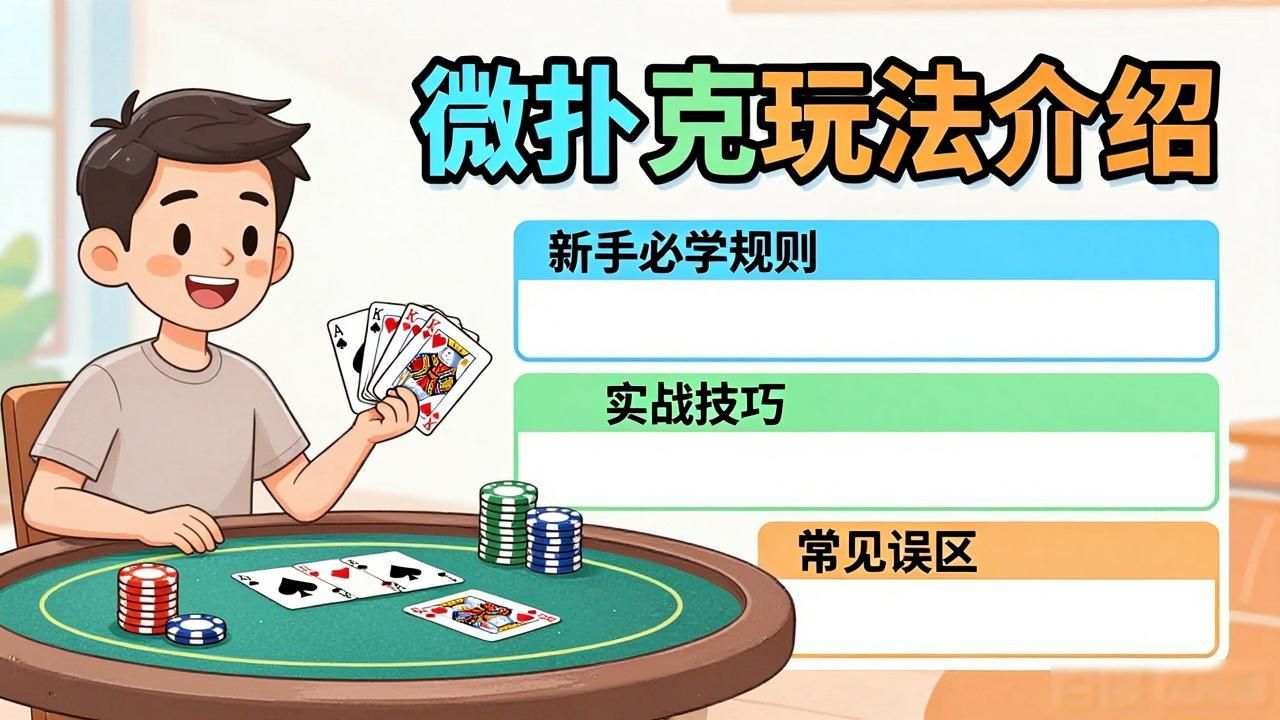 微扑克玩法介绍：新手必学的德州扑克基础规则与技巧