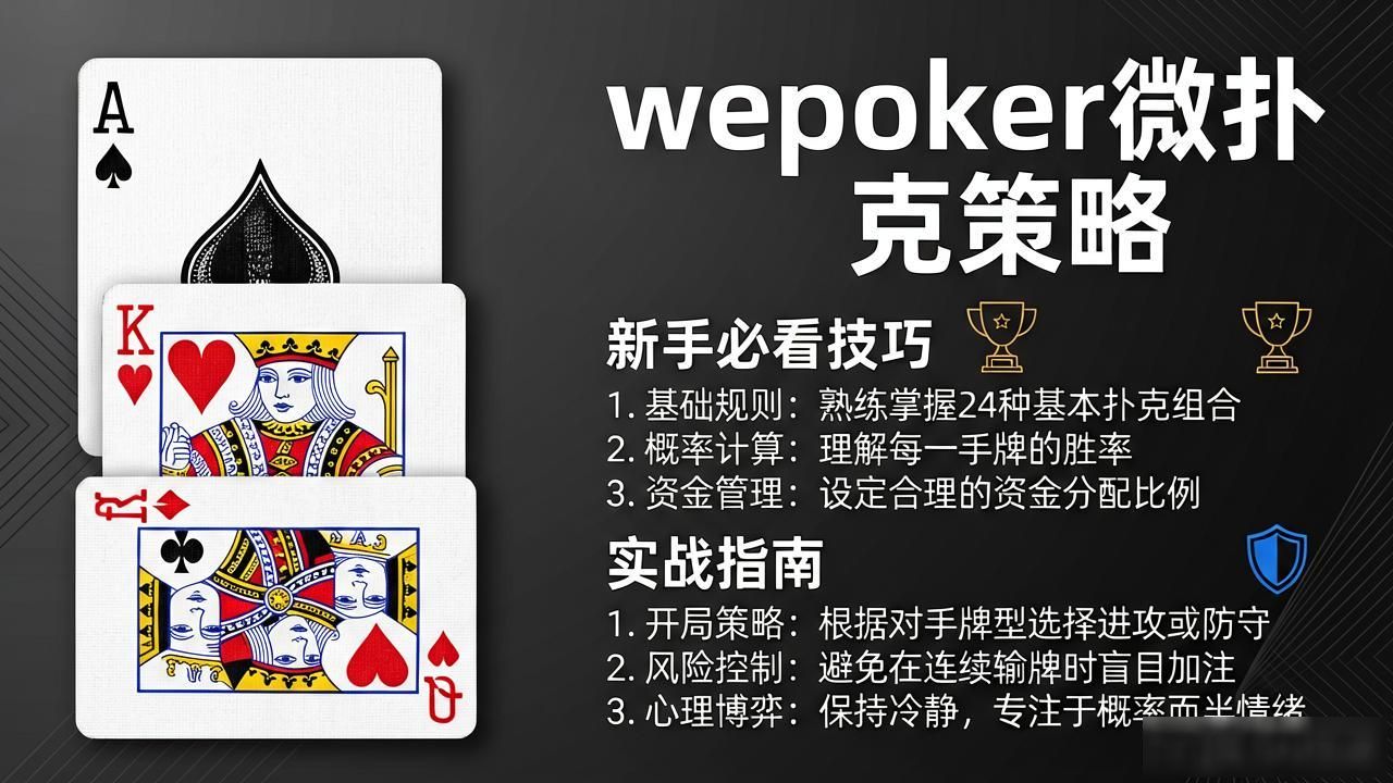 wepoker微扑克策略：新手必看的核心技巧与实战指南