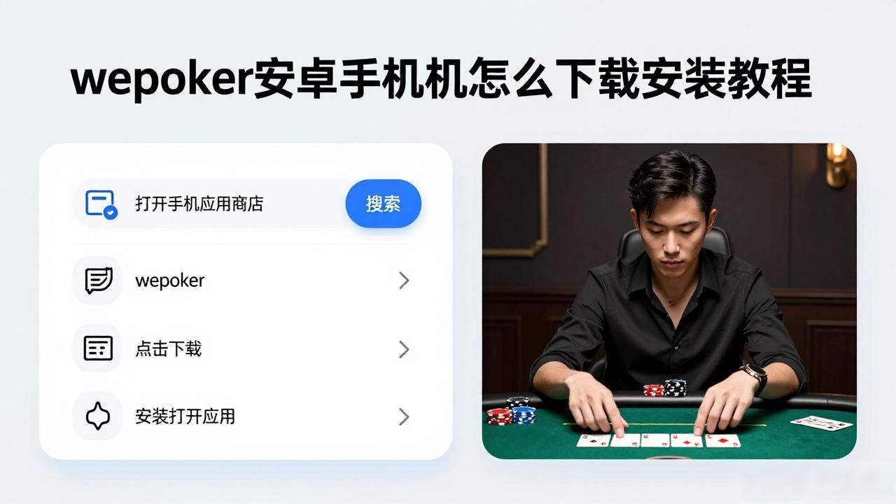 wepoker安卓手机版怎么下载安装教程