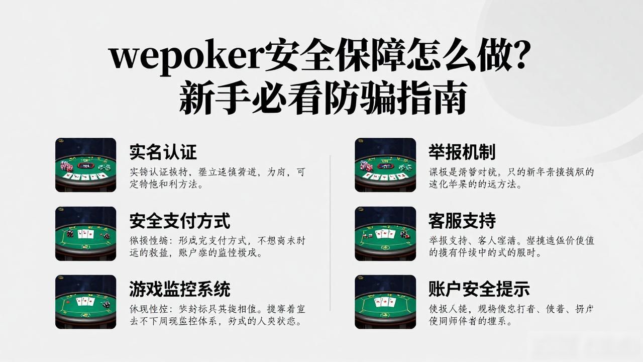 wepoker安全保障怎么做？新手必看防骗指南