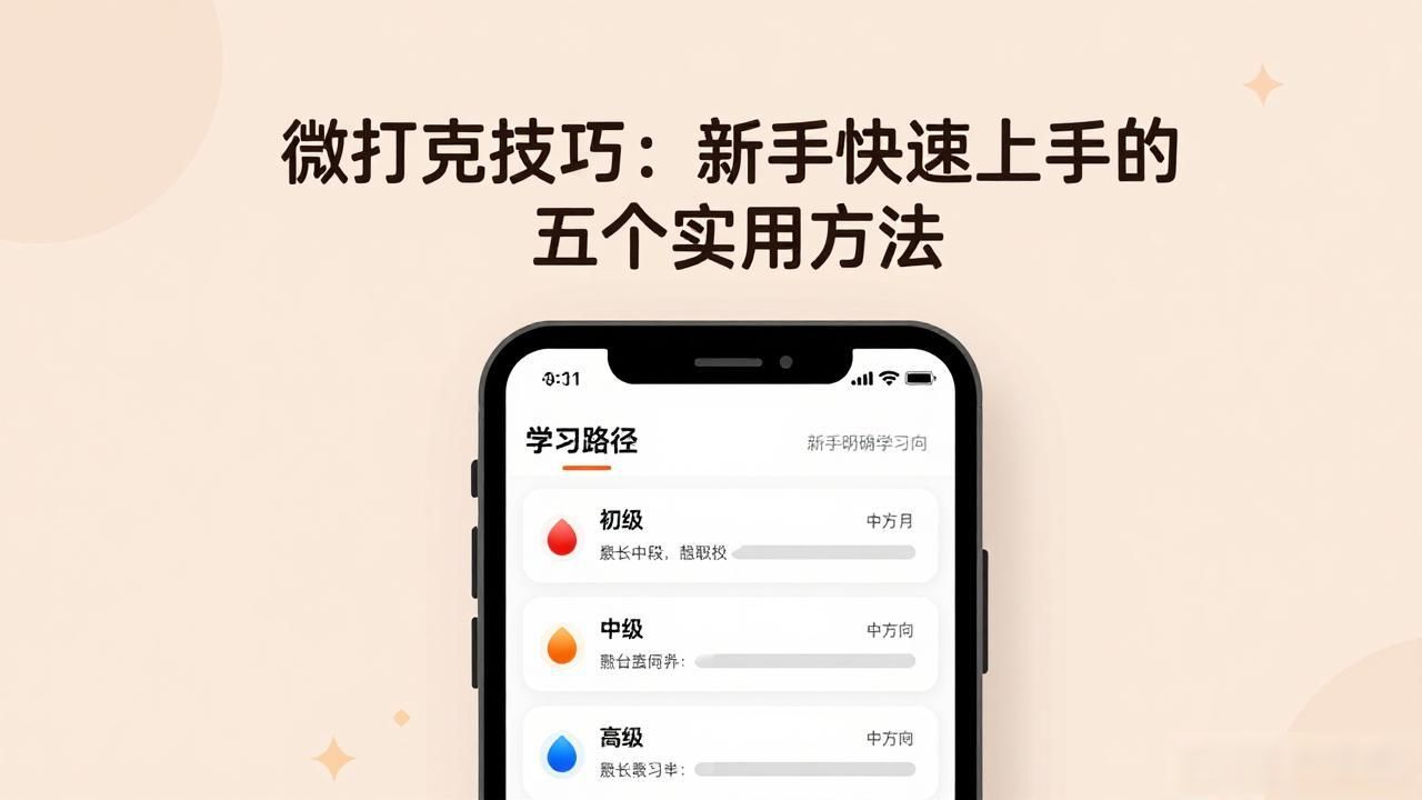微扑克技巧：新手快速上手的五个实用方法