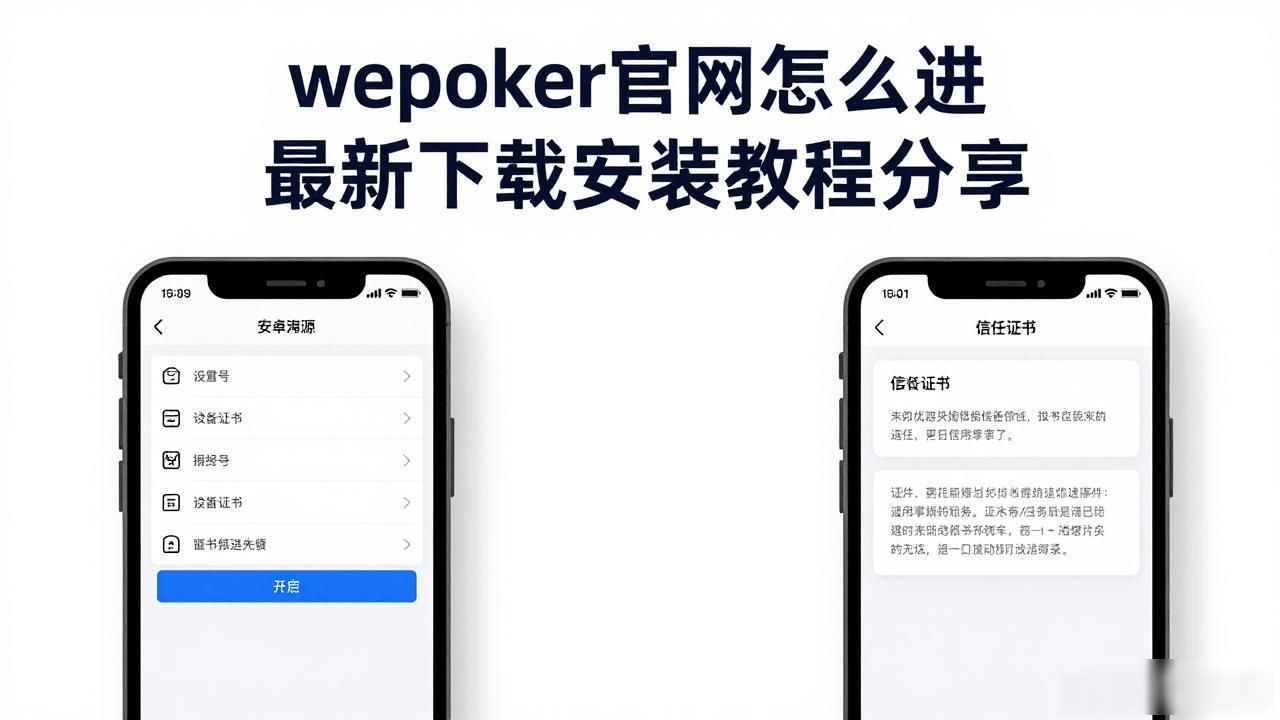 wepoker官网怎么进 最新下载安装教程分享