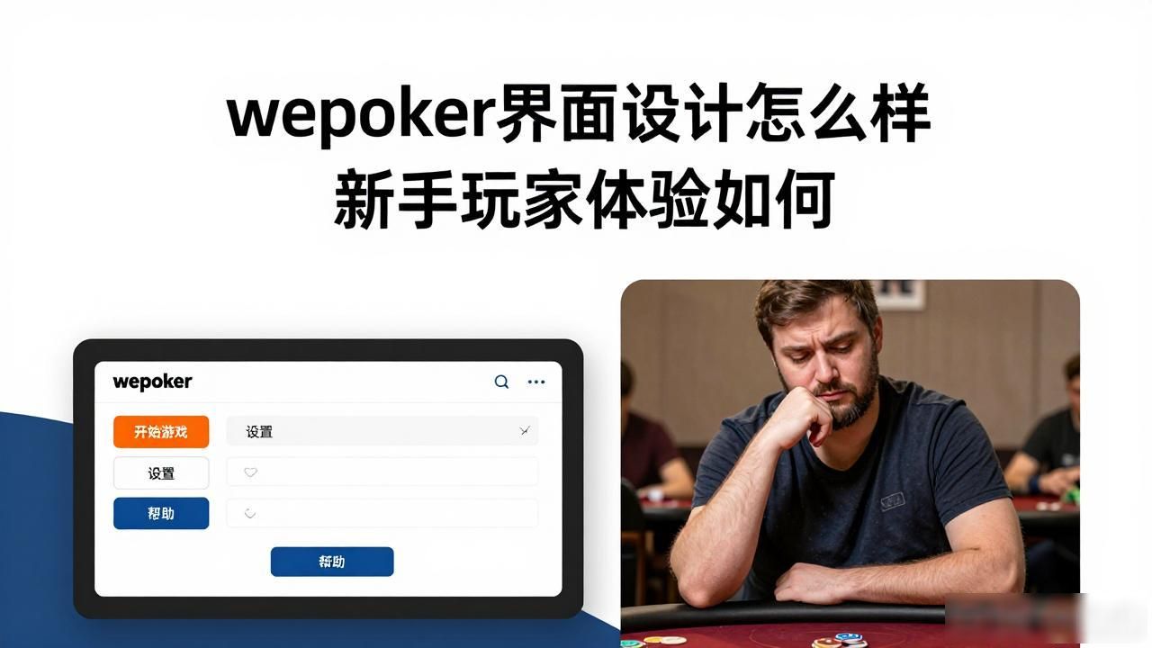 wepoker界面设计怎么样 新手玩家体验如何