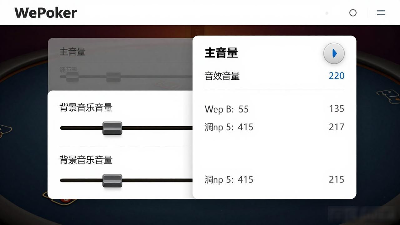 wepoker音效怎么设置 新手必看的沉浸感提升指南