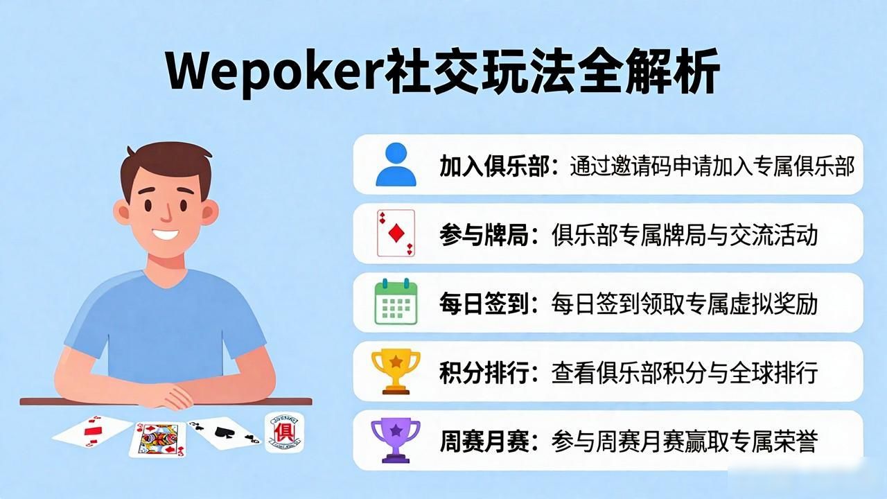 wepoker社交功能怎么用 wepoker社交玩法全解析