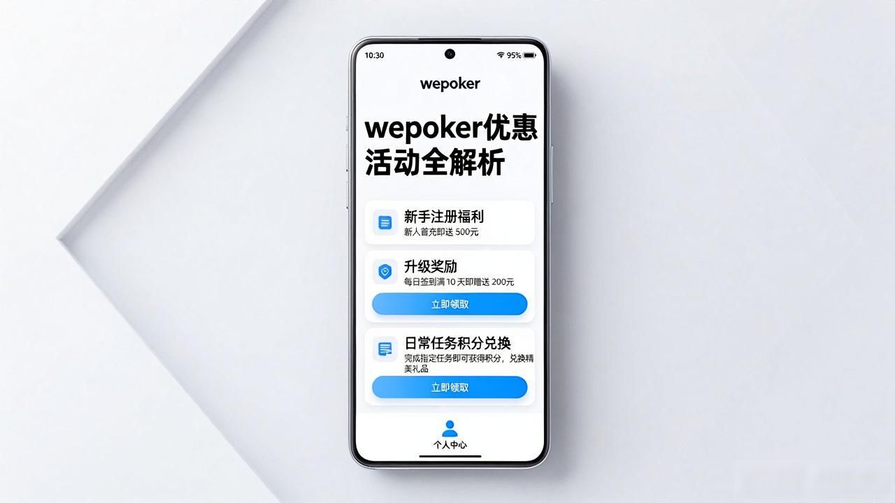 wepoker优惠活动全解析：新手注册福利多，升级还有额外惊喜