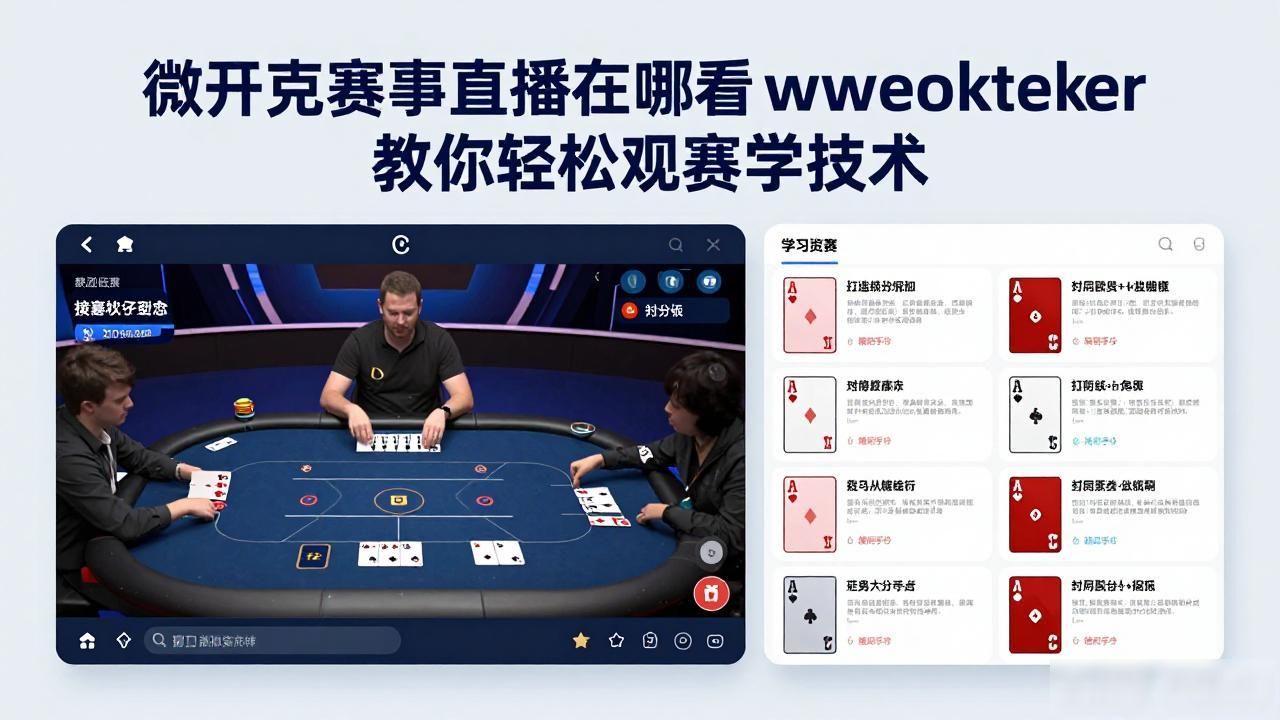 微扑克赛事直播在哪看 wweoker教你轻松观赛学技术
