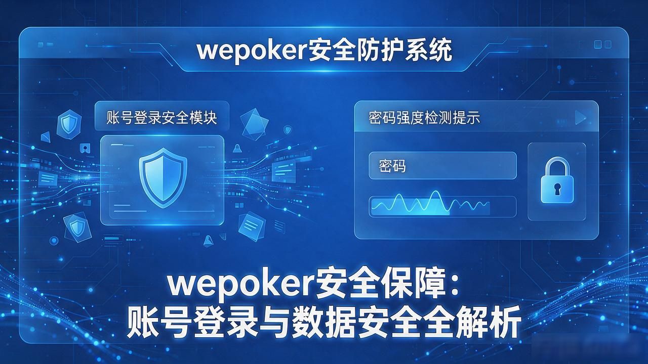 wepoker安全保障：账号登录与数据安全全解析