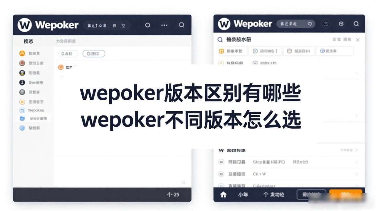 wepoker版本区别有哪些 wepoker不同版本怎么选