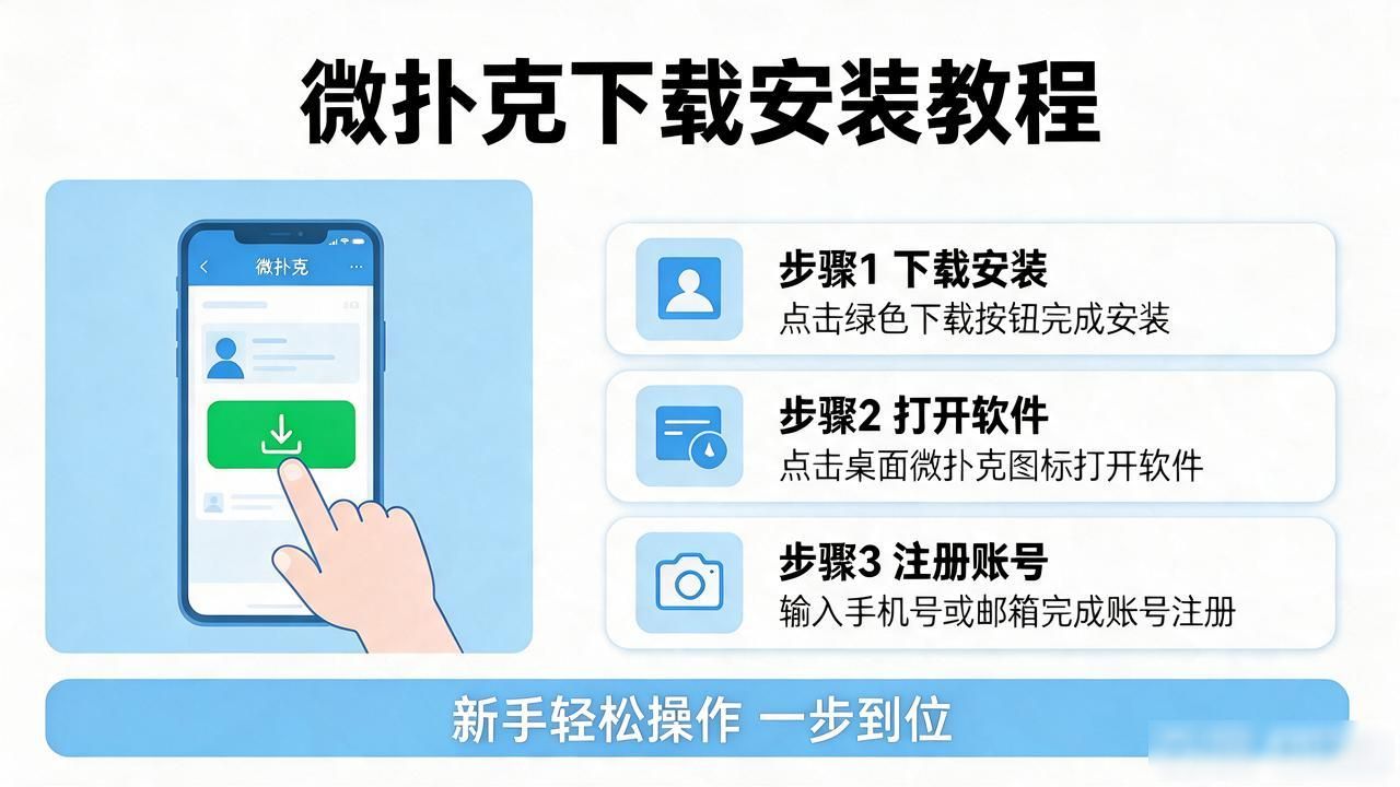 wepoker下载教程：新手3步装好微扑克，跟着学打德州