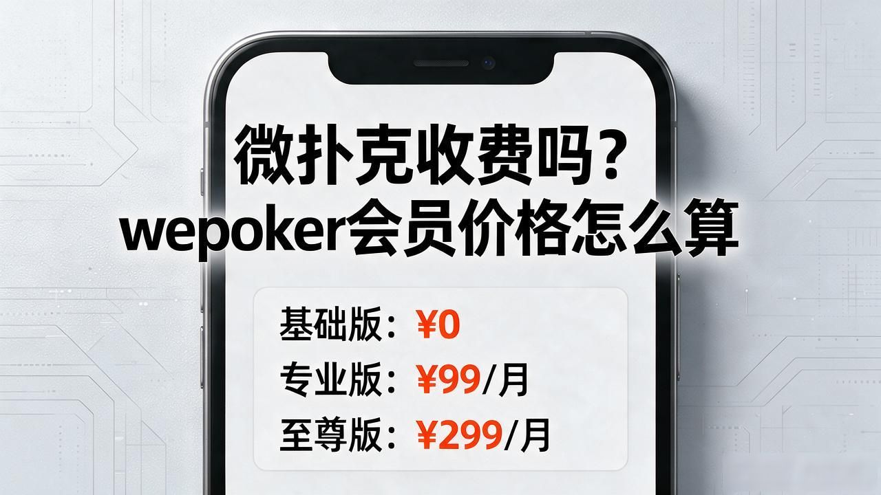 微扑克收费吗？wepoker会员价格怎么算