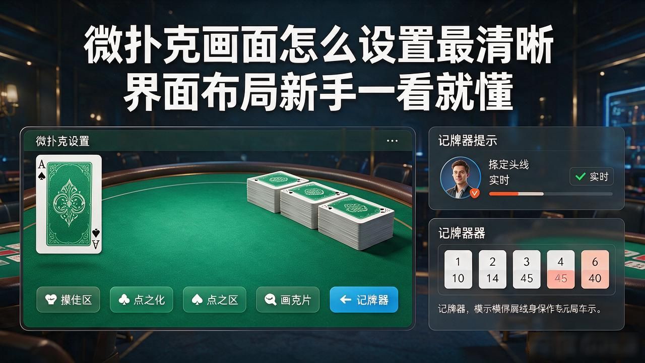 微扑克画面怎么设置最清晰 界面布局新手一看就懂