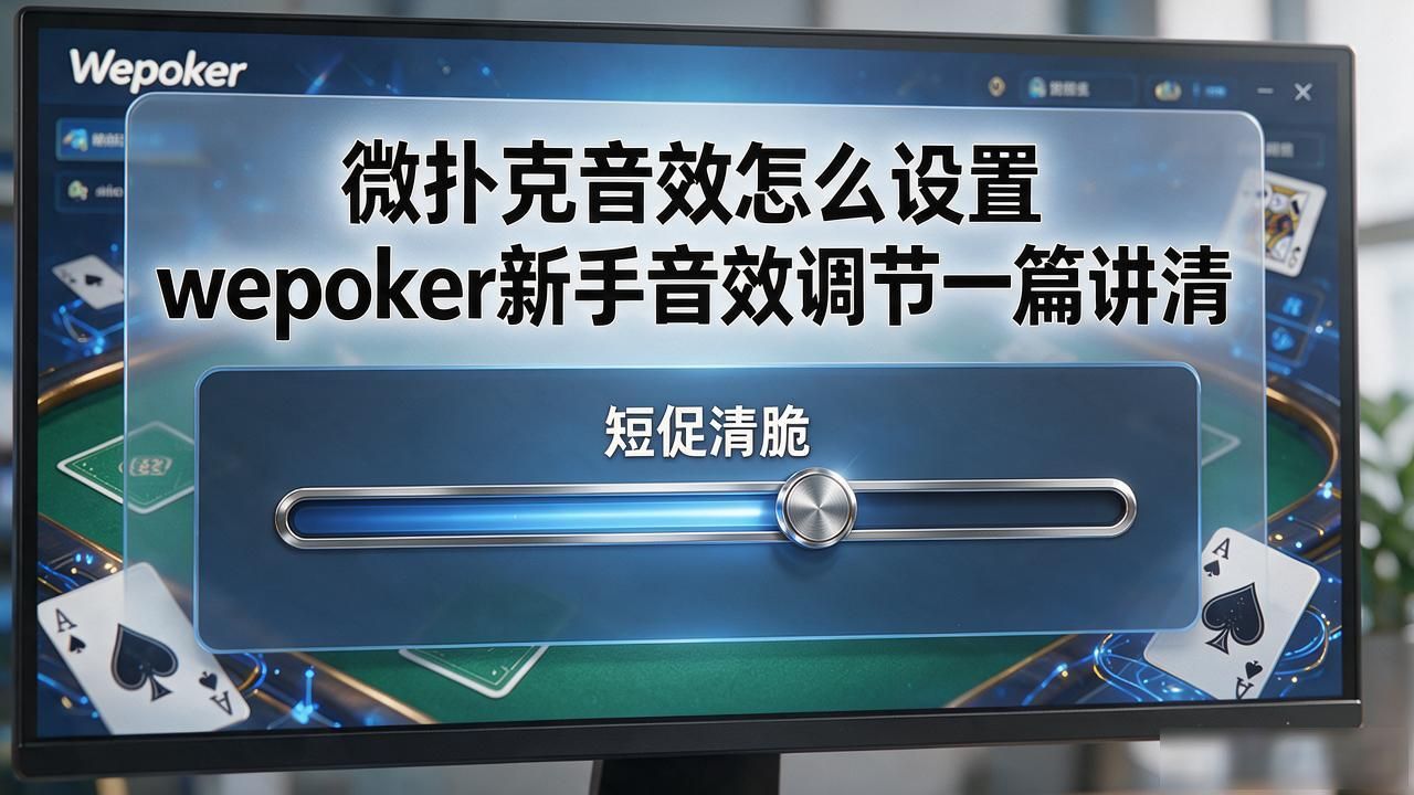 微扑克音效怎么设置 wepoker新手音效调节一篇讲清